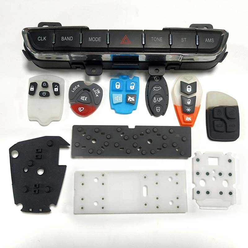 廠家定制汽車硅膠按鍵|汽車內(nèi)置導(dǎo)電膠按鍵車鑰匙硅膠套